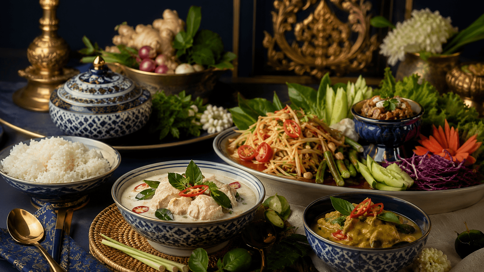 Premium Thai cuisine presentation