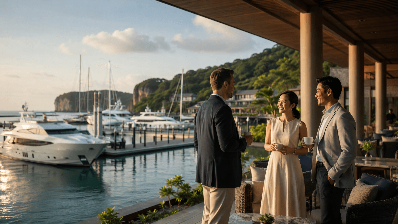 Coastal business and marina economy in Thailand